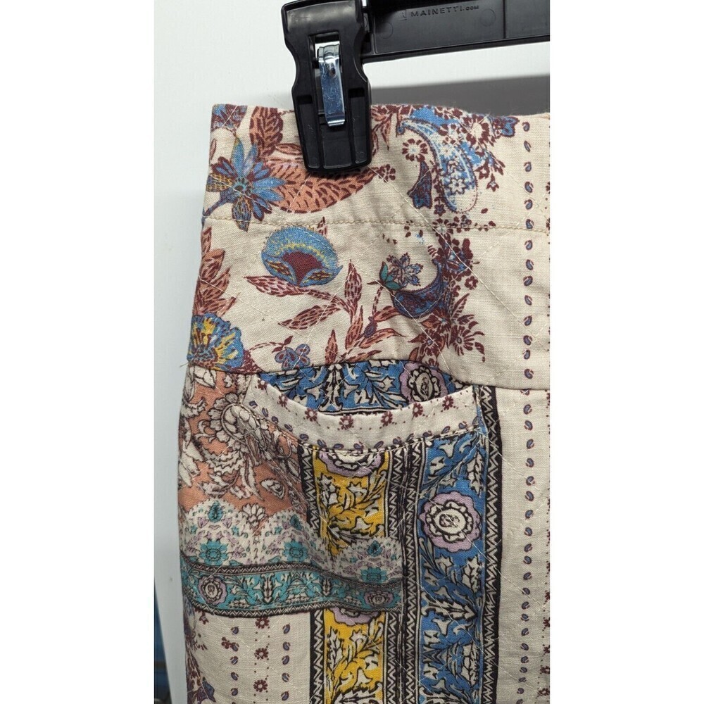 NWT $128 FREE‎ PEOPLE Mad Love Quilted Patchwork Floral Wrap Skirt Size 4 - Picture 5 of 12